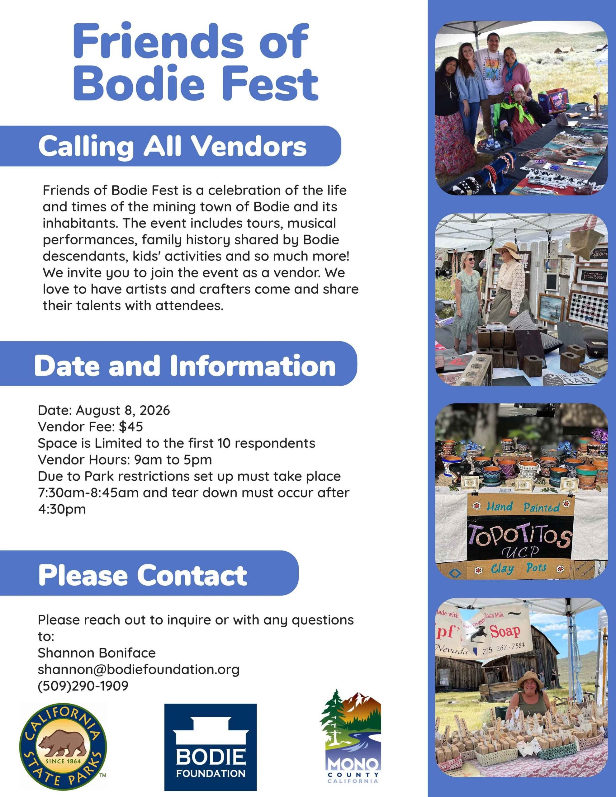 2026 FOB Day - Vendor Flyer | Bodie Foundation